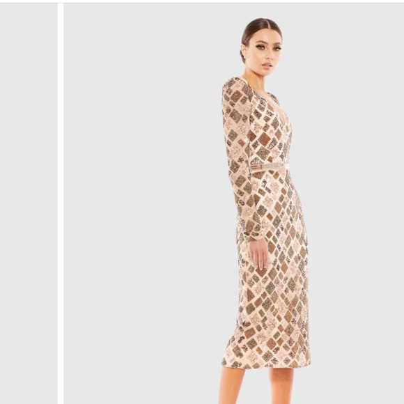 NWT Mac Duggal Midi Dress, Sz 4 - Picture 4 of 11